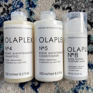 OLAPLEX No. 4 Shampoo, No. 5 Conditioner, & No. 8 Intense Moisture Mask